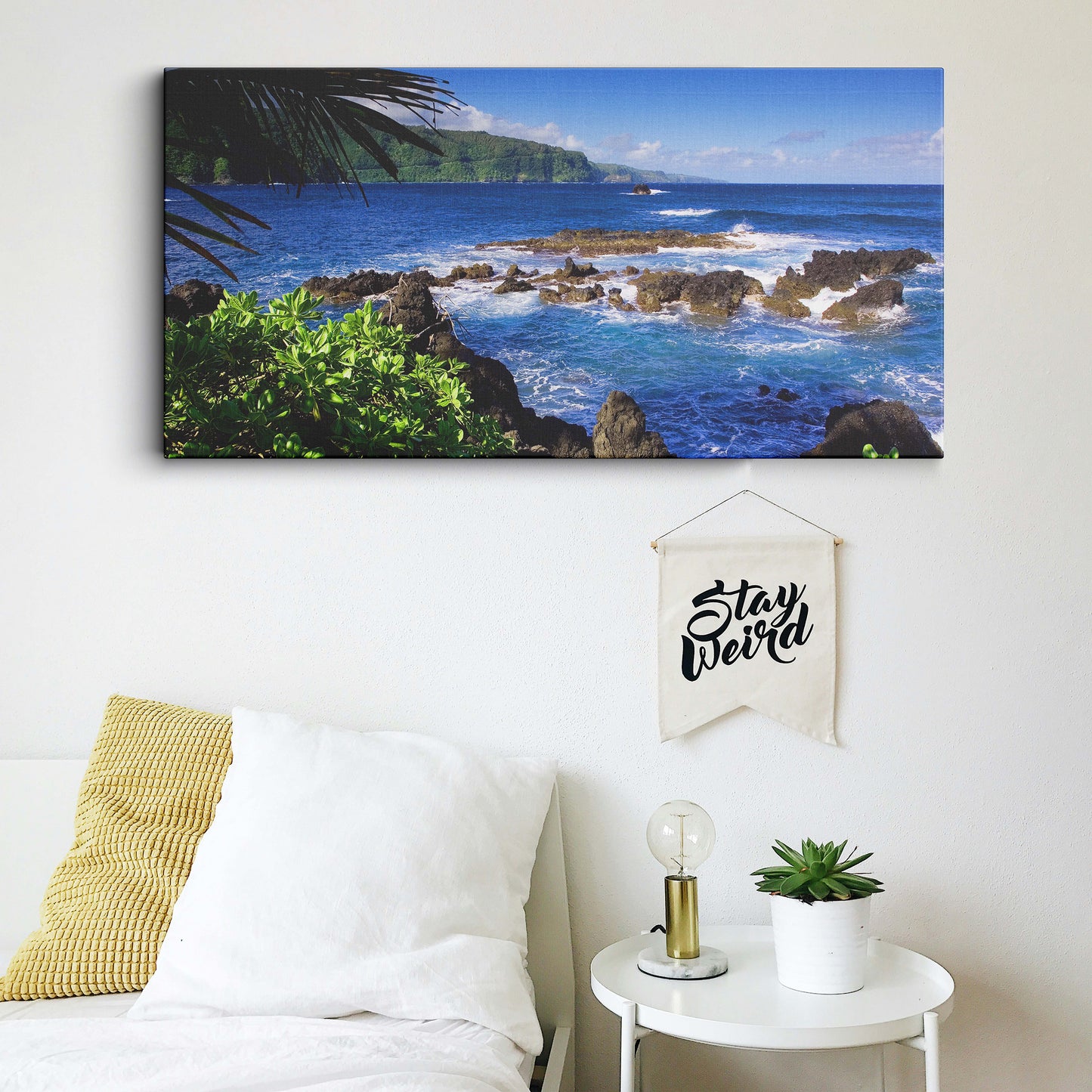 Heavenly beach canvas wall painting