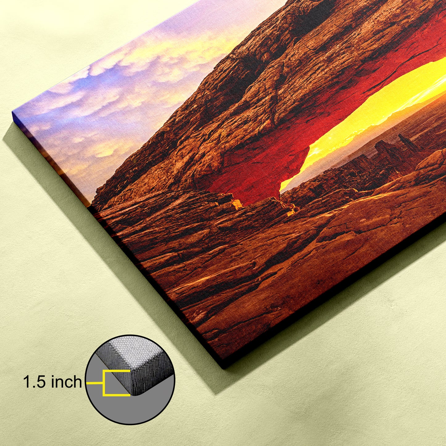 Mountain Sunset Orange Sunset Large Mountain canvas wall painting