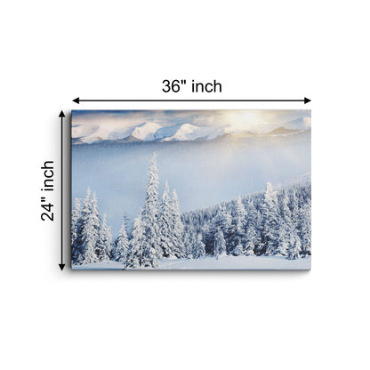 Swiss Alps Winter Landscape Sunrise in Mountains canvas wall painting