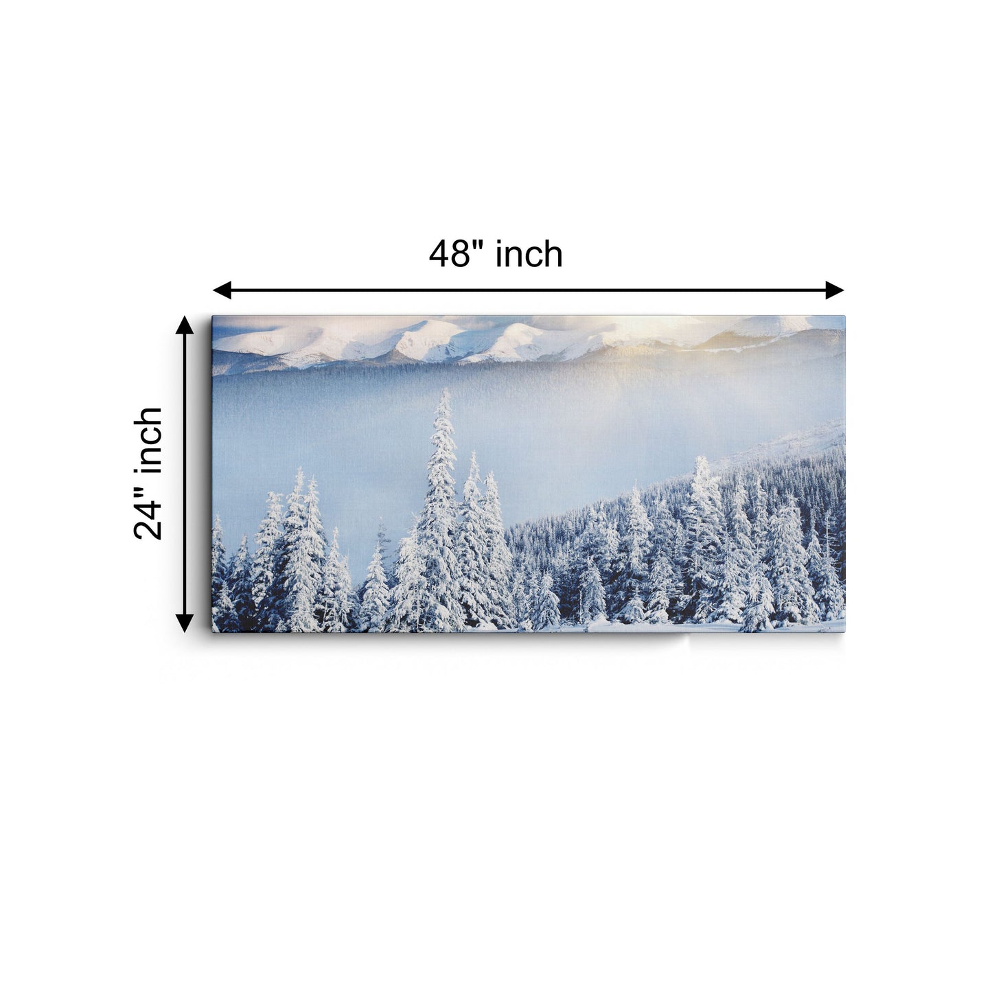 Swiss Alps Winter Landscape Sunrise in Mountains canvas wall painting