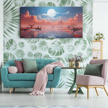 Lake Nature canvas wall painting