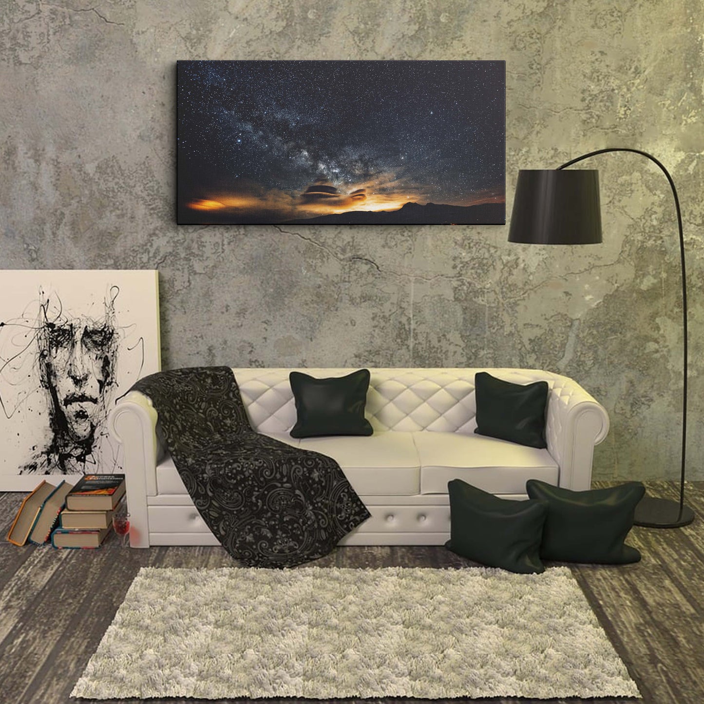 Nebula Stars Glow Space Starry Sky Cosmos canvas wall painting