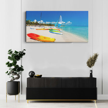 Seascape clear turquoise water canvas wall painting