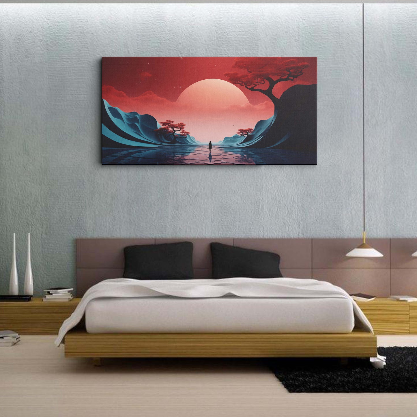 Lake Nature canvas wall painting