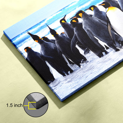 Sea Ocean King Penguin Bird Animal Penguin canvas wall painting