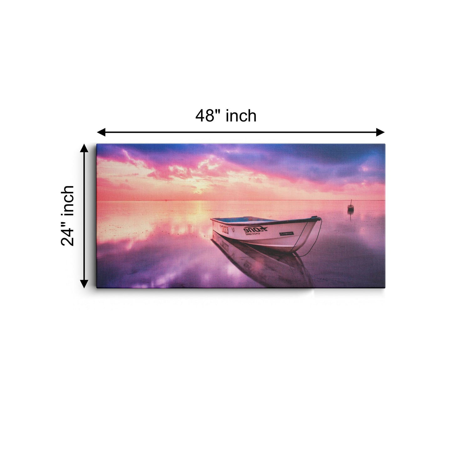 Lake in Boat canvas wall painting