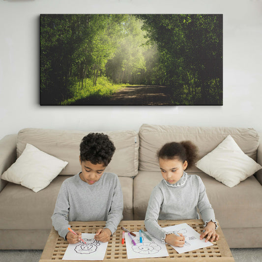 Beautiful Forest Dawn Scene canvas wall painting