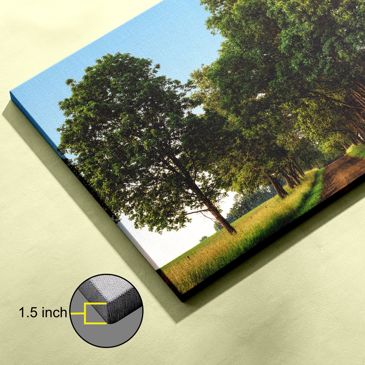 DigitalMantra Rural Road Green Trees Wall canvas wall painting