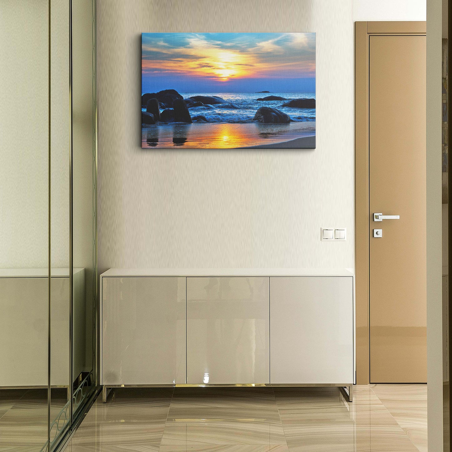 Sunset Rocks canvas wall painting