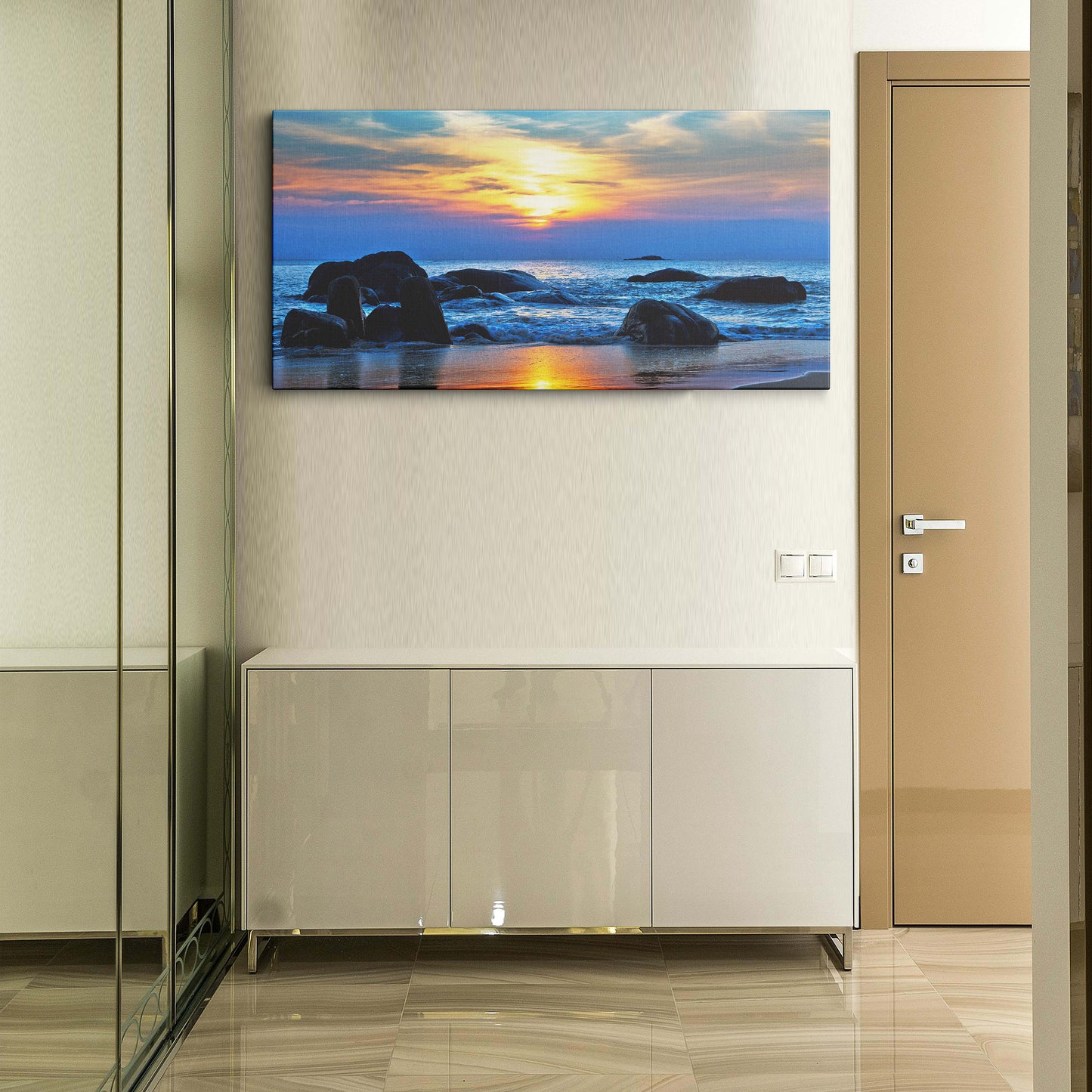 Sunset Rocks canvas wall painting