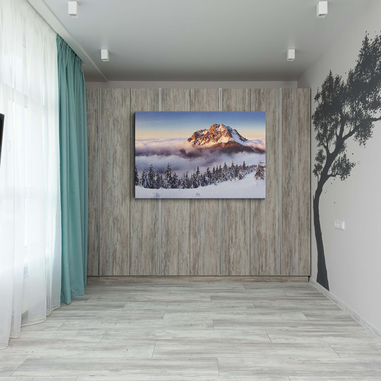 Winter Mountain Landscape canvas wall painting