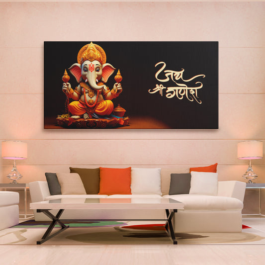 Lord Ganesh Canvas wall painting