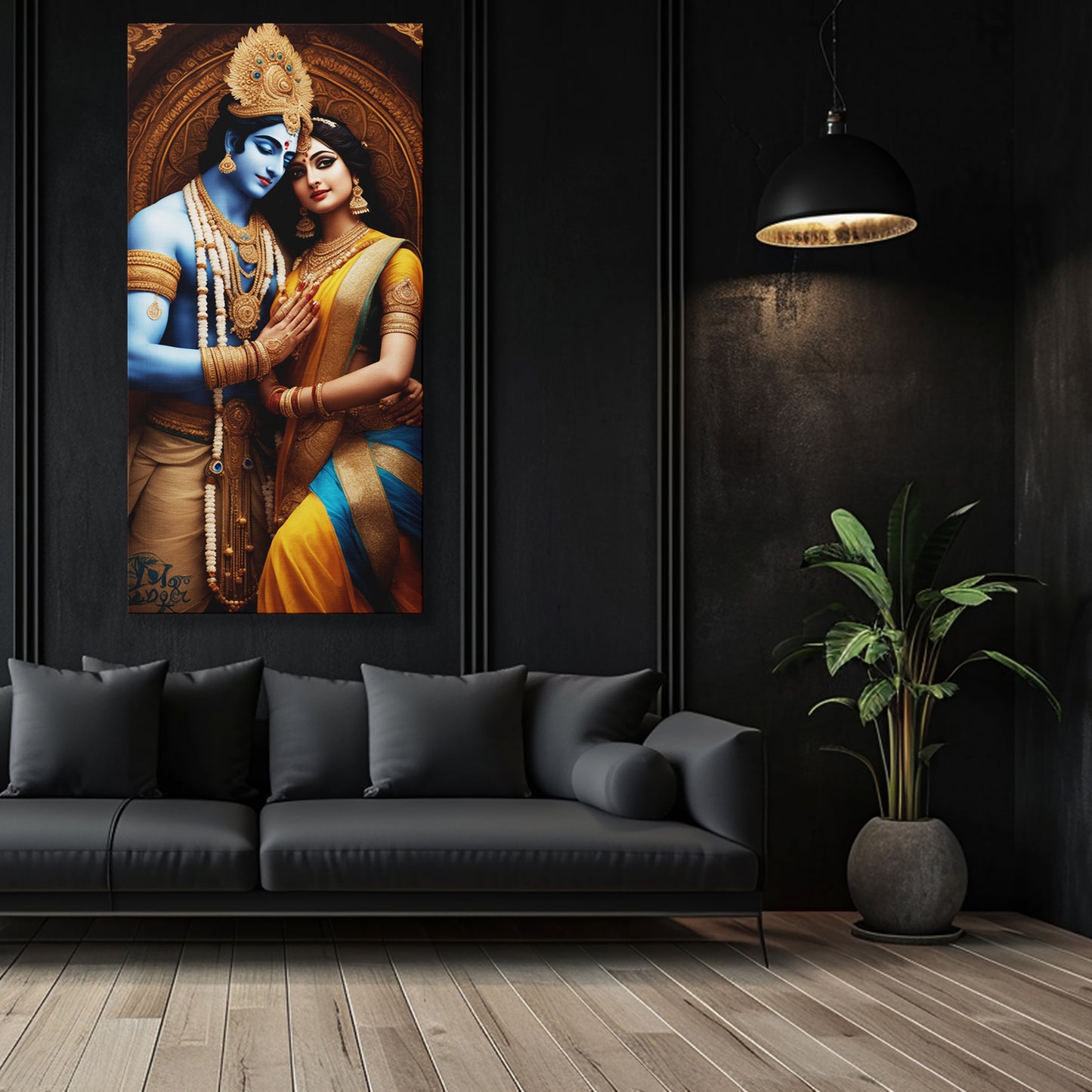 Lord Radha Krishna Canvas wall painting