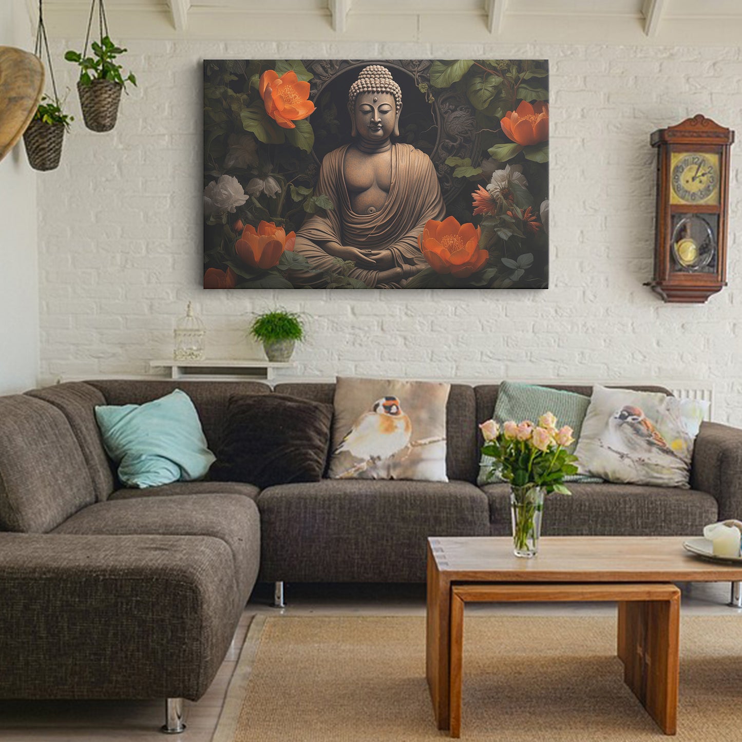 Lord Gautam Buddha Canvas wall painting