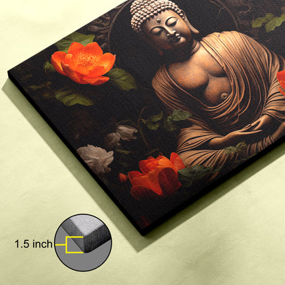 Lord Gautam Buddha Canvas wall painting