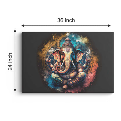 Lord Ganesh Canvas wall painting