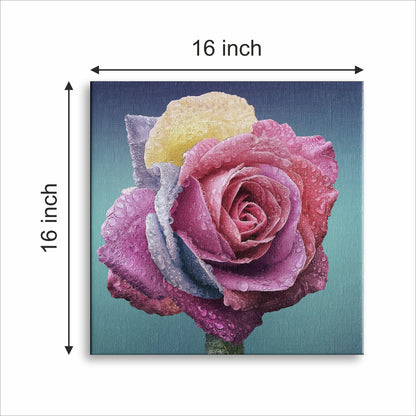 Pink rose canvas wall painting