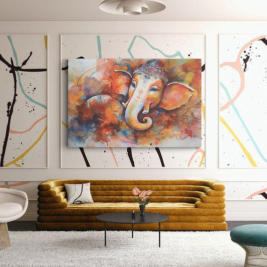 Lord Ganesh Canvas wall painting