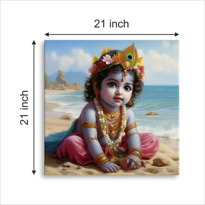 Lord Krishna Canvas wall painting