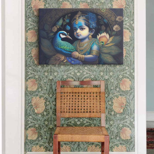 Lord Bal Krishna  Canvas wall painting