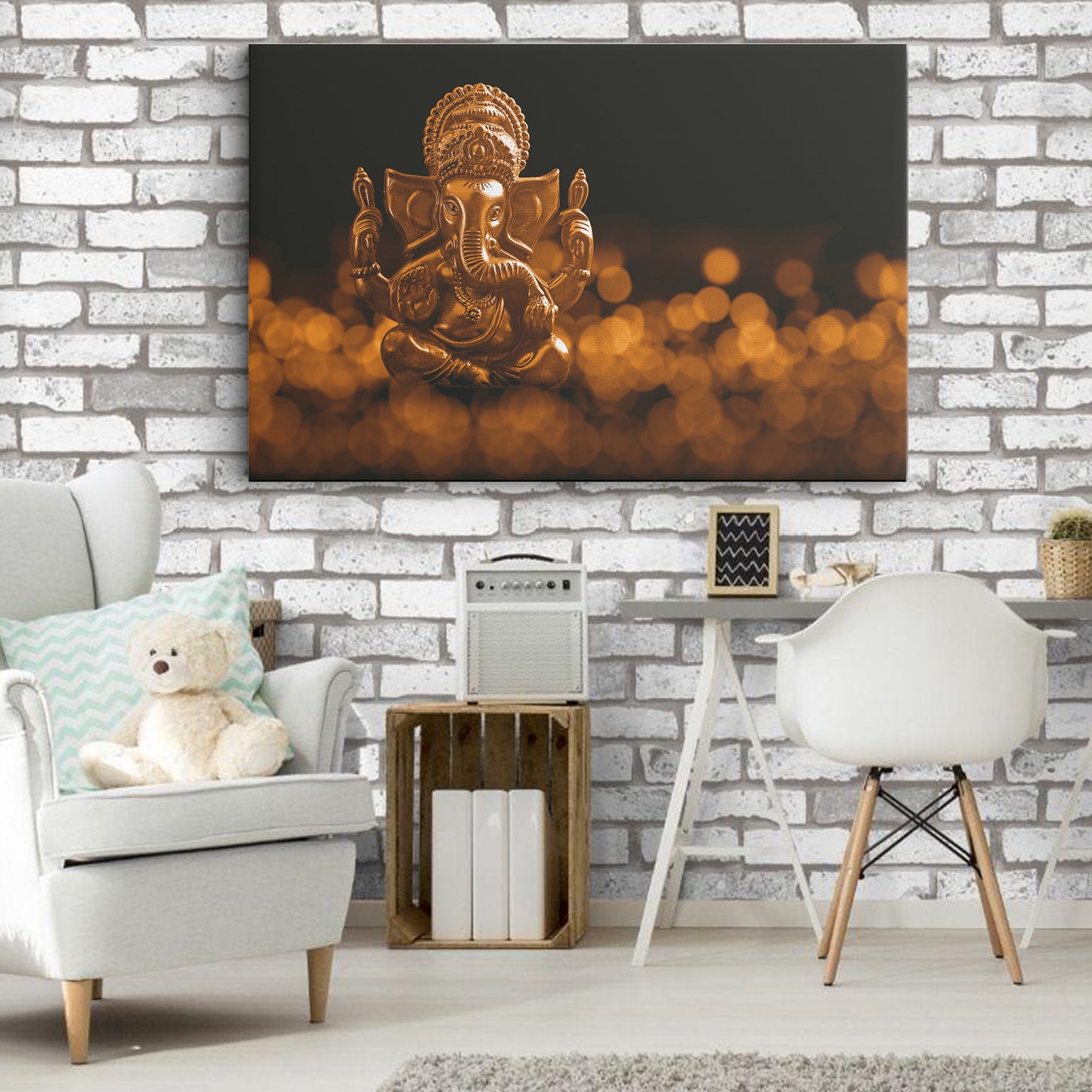 Lord Ganesh Canvas wall painting