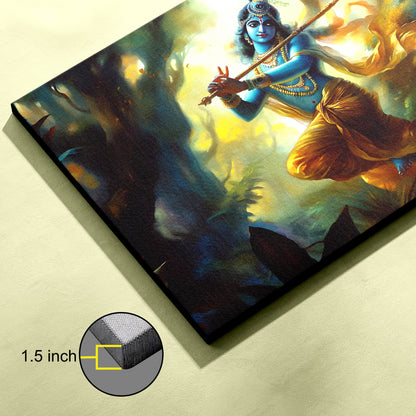 Lord Krishan Canvas wall painting