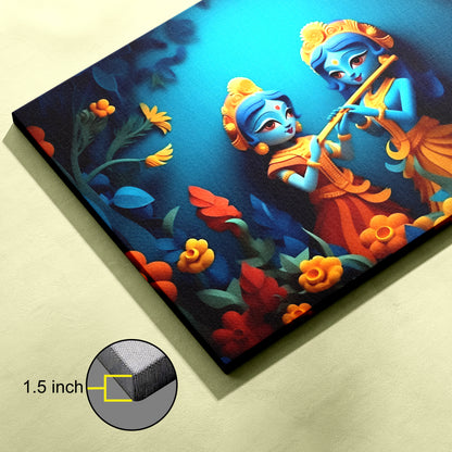 Lord Radha Krishan Canvas wall painting