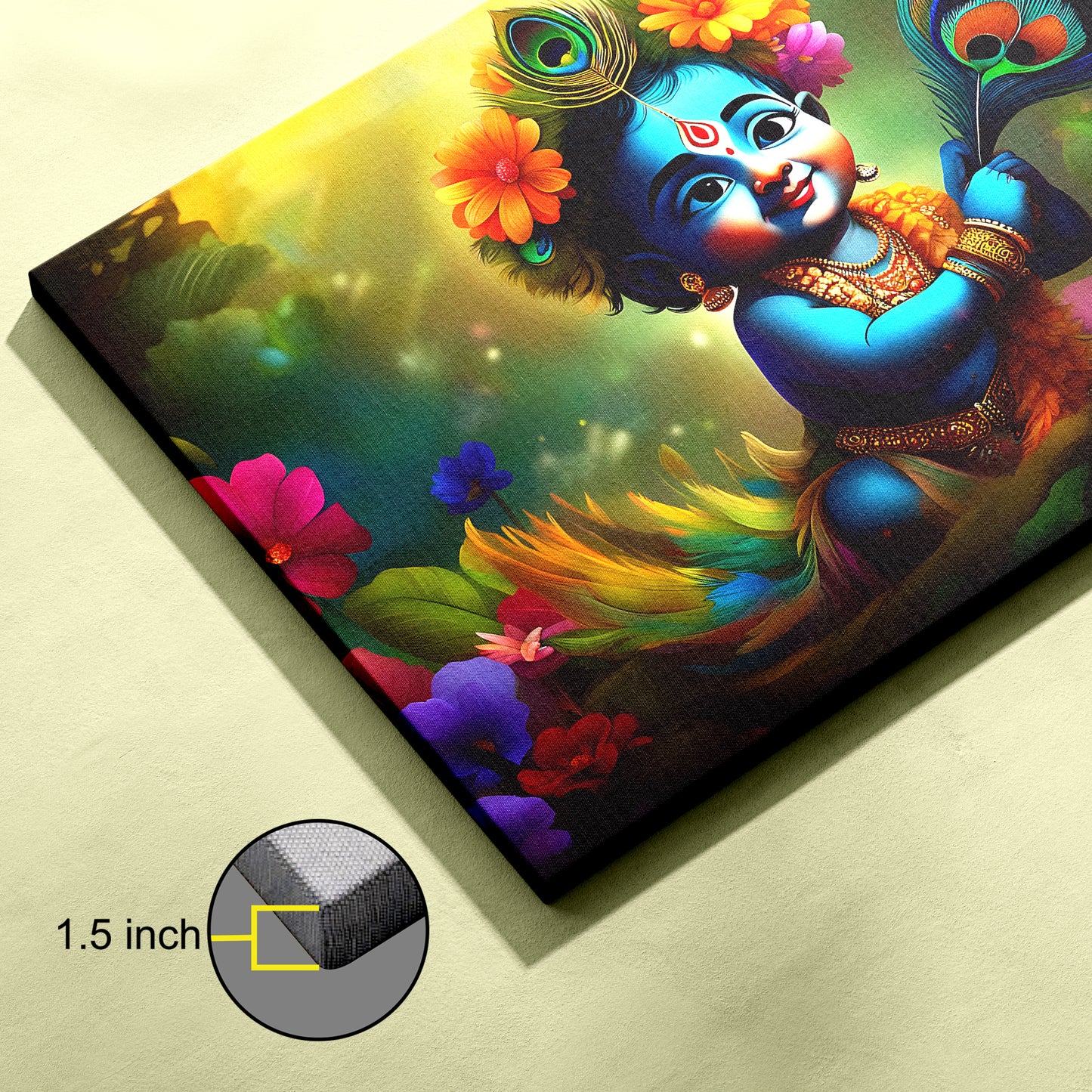 Lord Bal Krishna Canvas wall painting