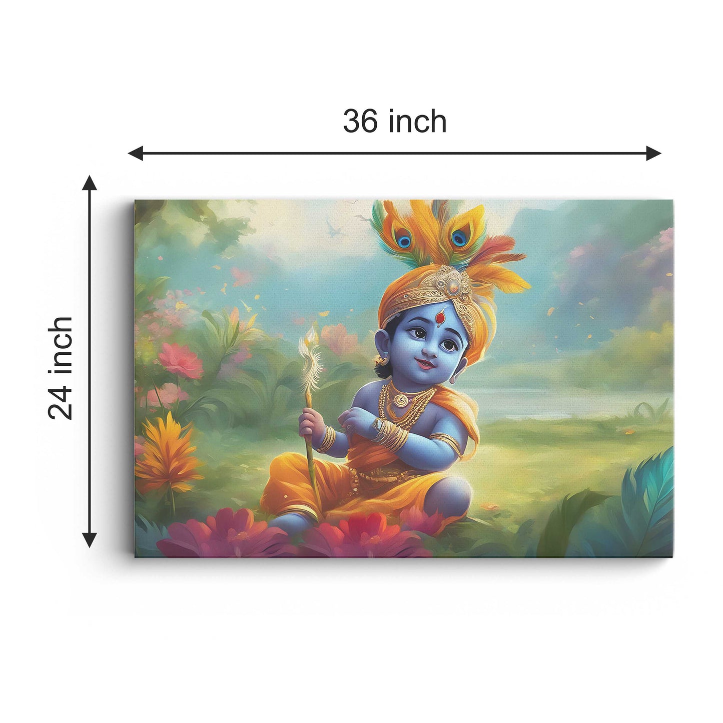 Lord Child Krishan Canvas wall painting