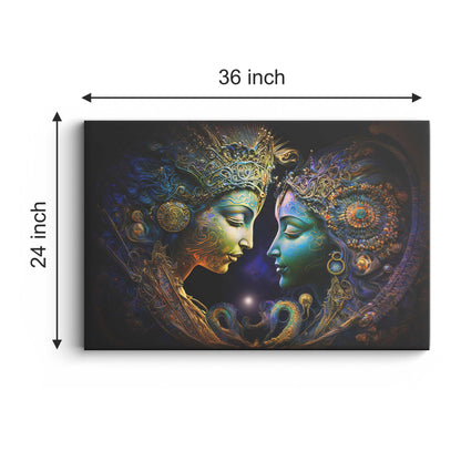 Lord Radha Krishan Canvas wall painting