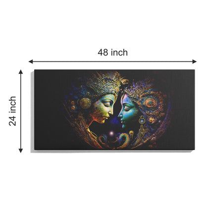 Lord Radha Krishan Canvas wall painting