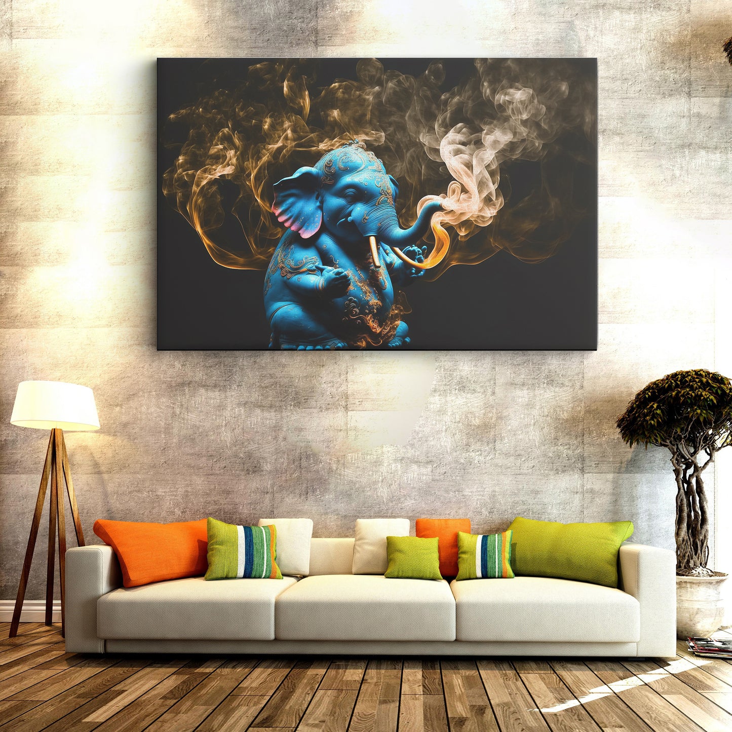 Lord Ganesh Canvas wall painting