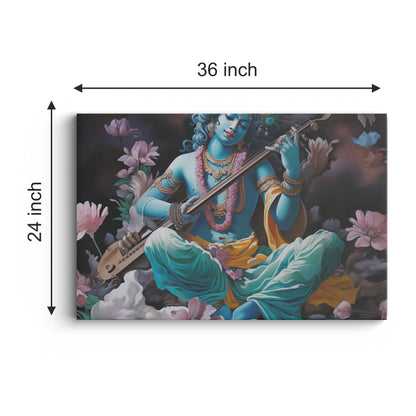 Goddess Santoshi Mata Canvas wall painting