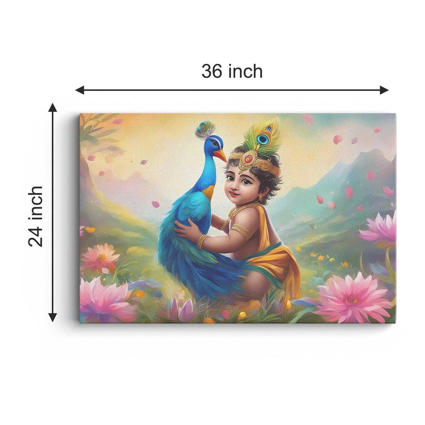 Lord Child Krishan Canvas wall painting