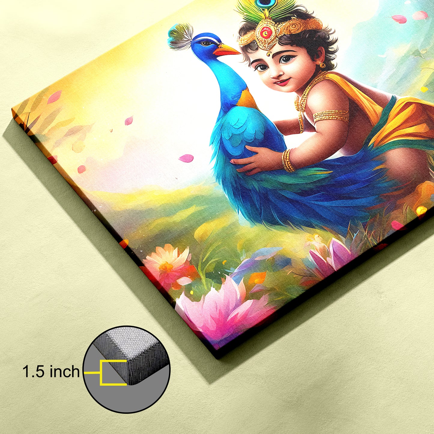 Lord Child Krishan Canvas wall painting