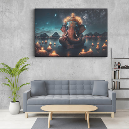 Lord Ganesh Canvas wall painting