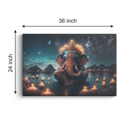 Lord Ganesh Canvas wall painting