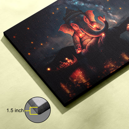 Lord Ganesh Canvas wall painting