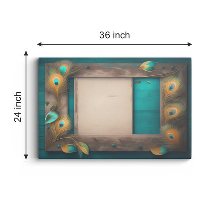 Peacock Flat Illustration Canvas wall painting