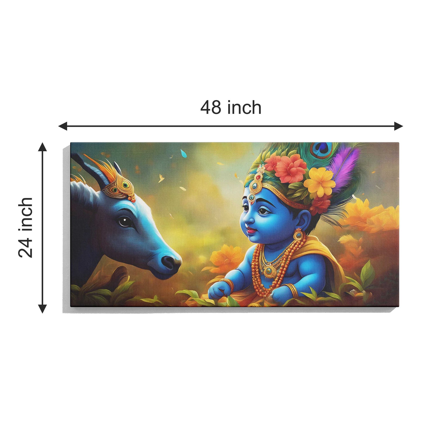 Lord Child Krishan Canvas wall painting