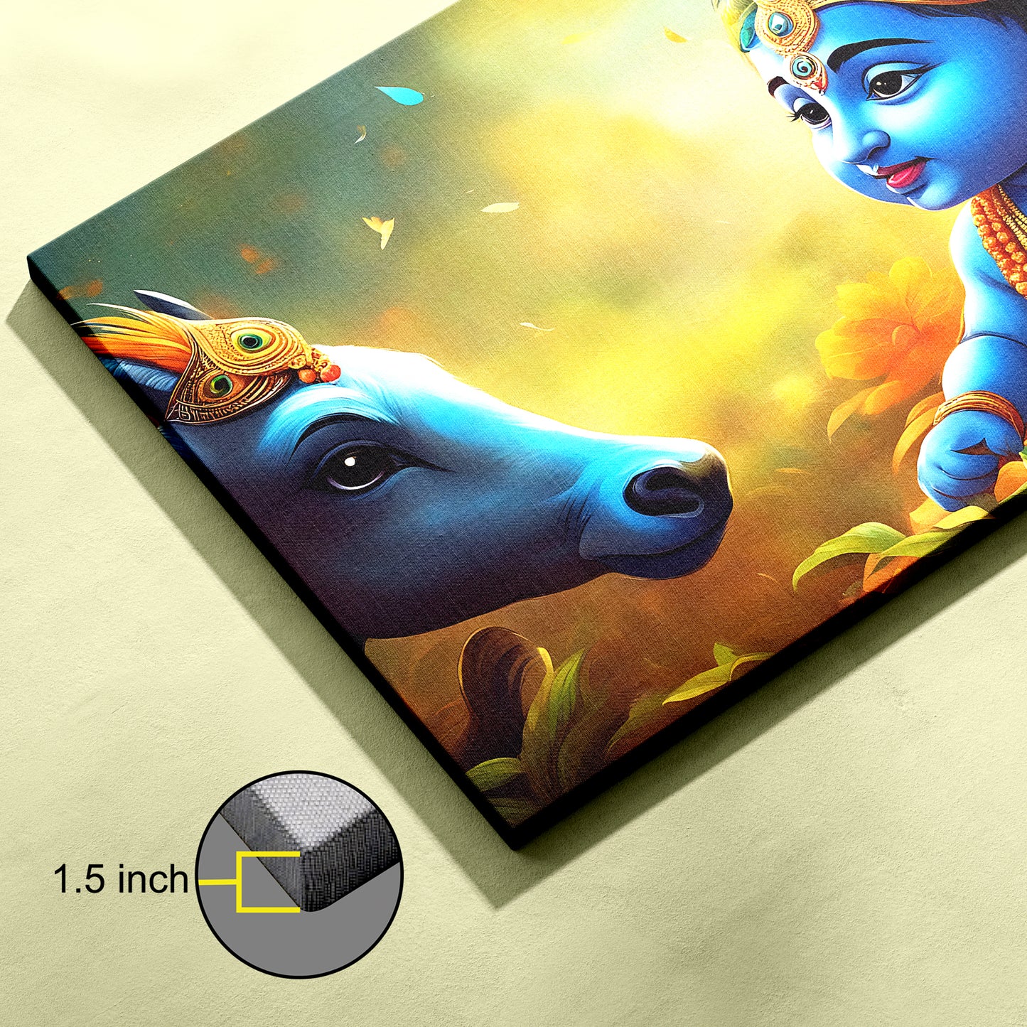 Lord Child Krishan Canvas wall painting