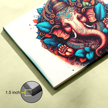 Lord Ganpati Canvas wall painting