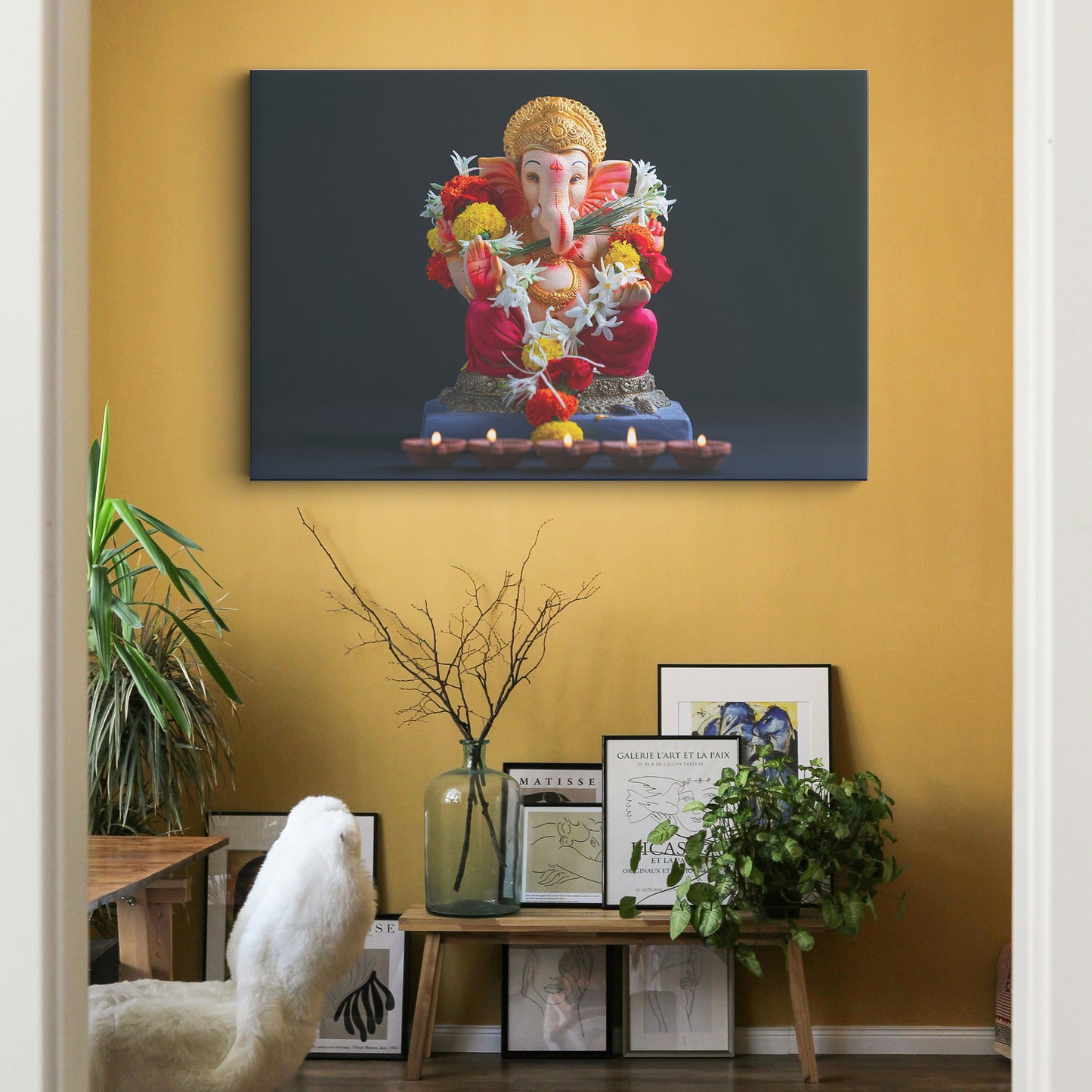 Lord Ganpati Canvas wall painting