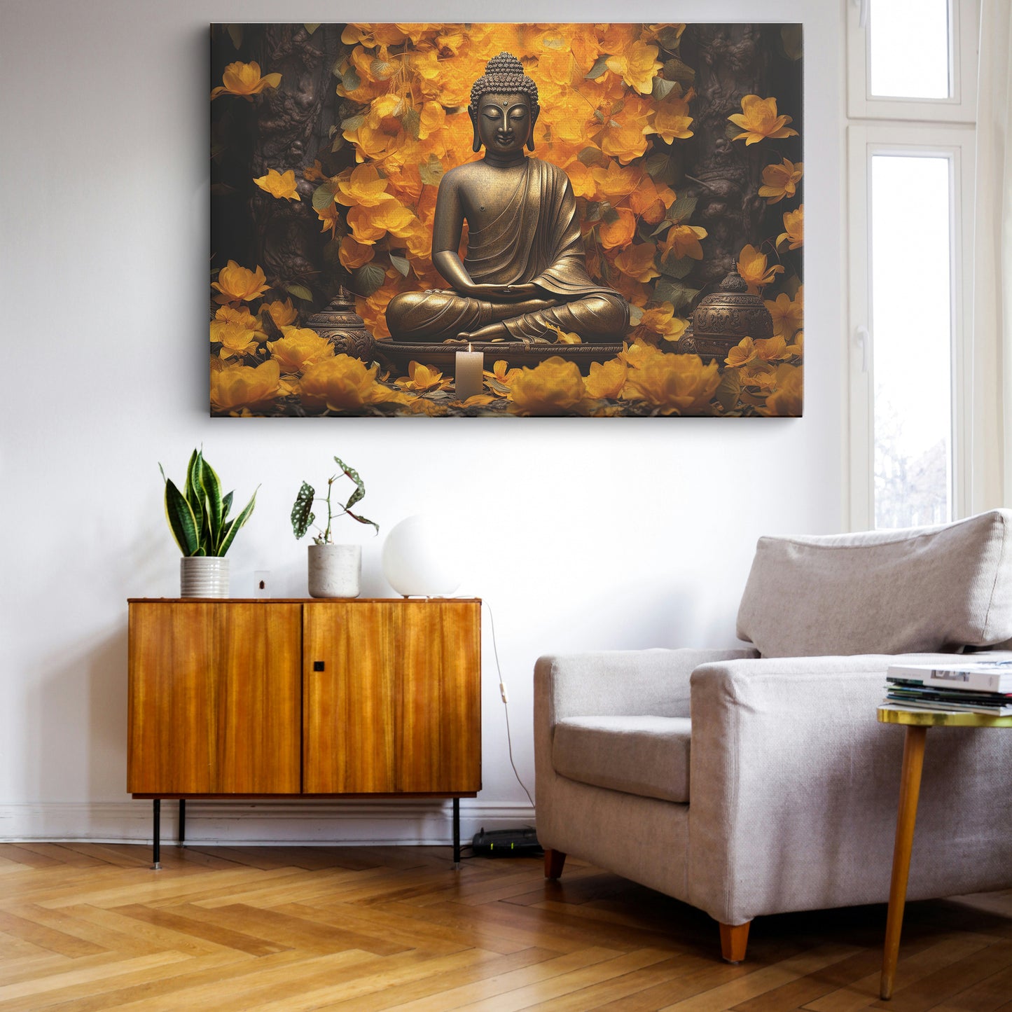 Lord Buddha Canvas wall painting