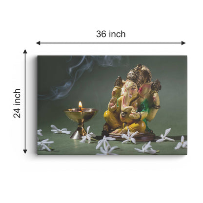 Lord Ganesh ji Canvas wall painting