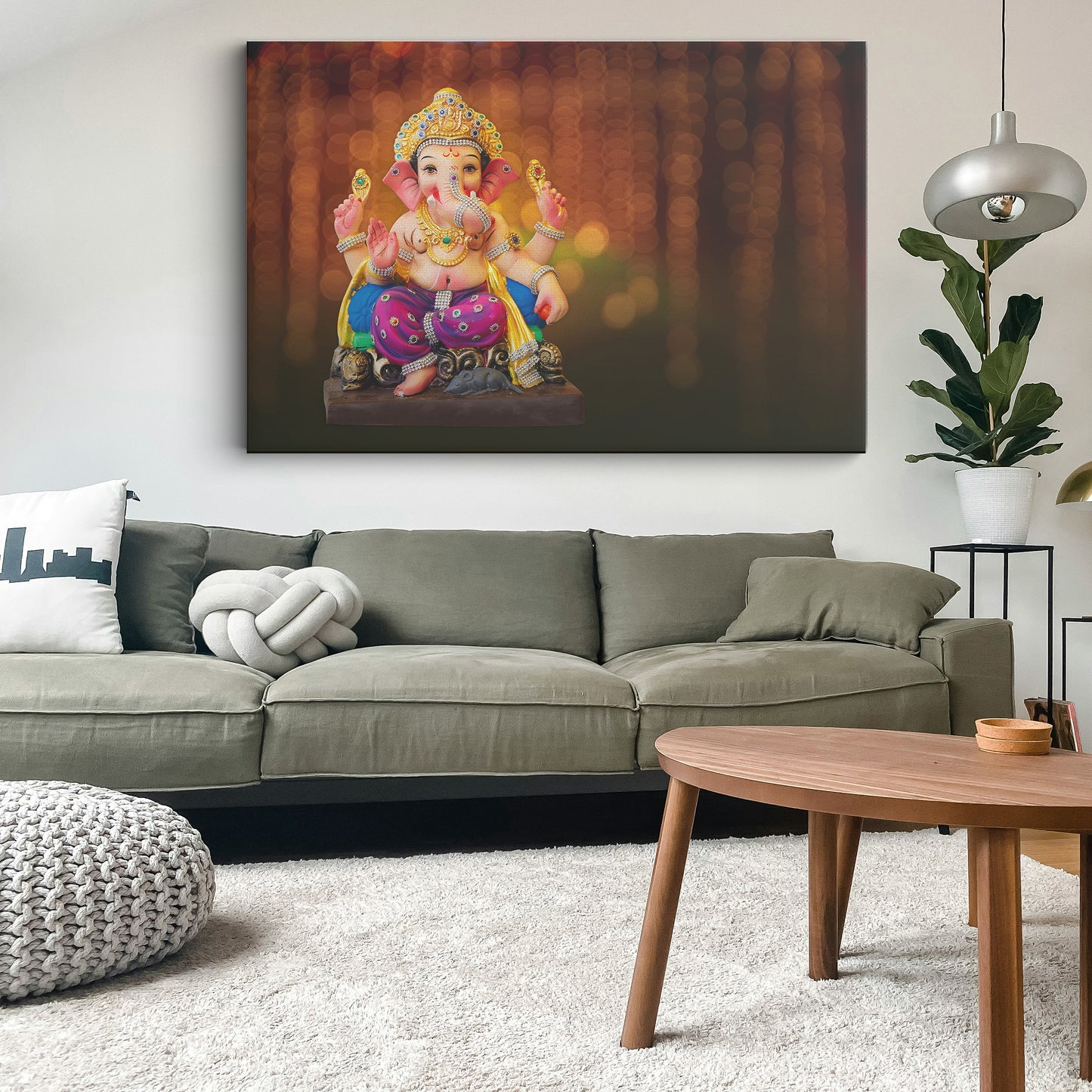 Lord Ganesh Canvas wall painting