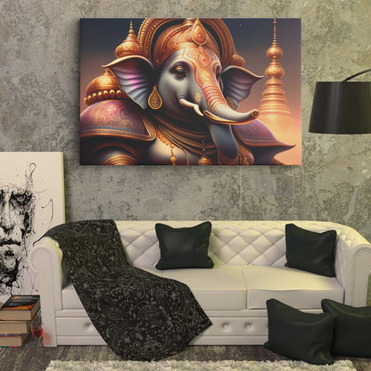 Lord Ganesh ji Canvas wall painting