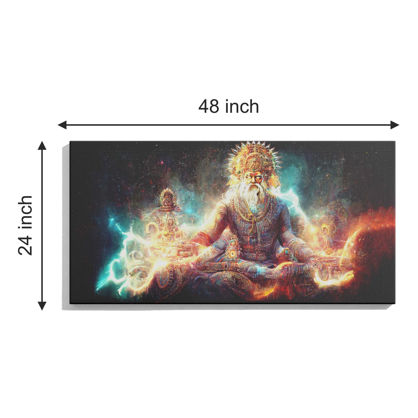 Lord Brahma Canvas wall painting