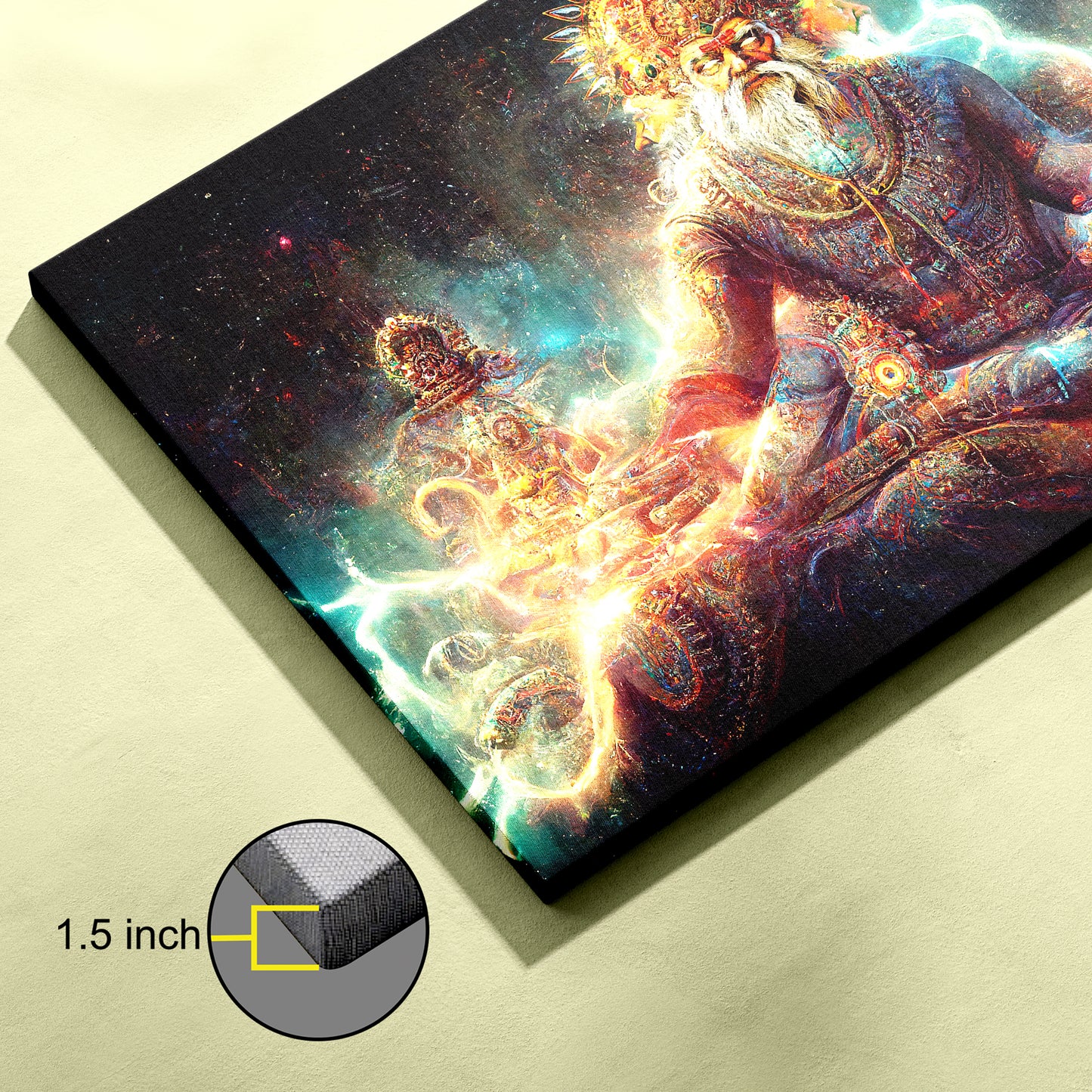 Lord Brahma Canvas wall painting