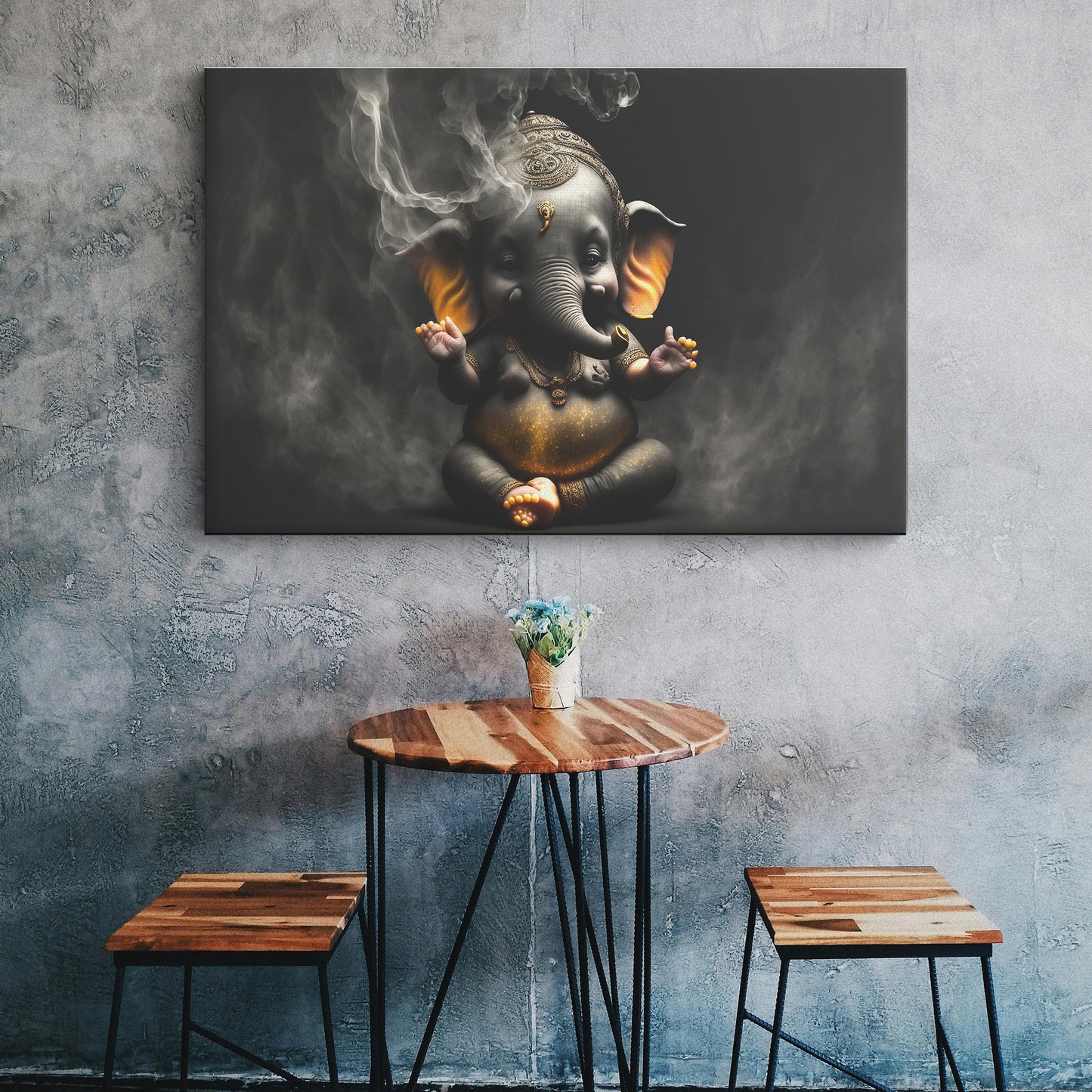 Lord Bal Ganesha Canvas wall painting